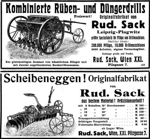 Rudolph Sack Maschinen 1914